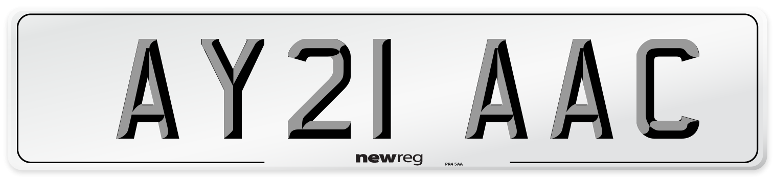 AY21 AAC Number Plate from New Reg